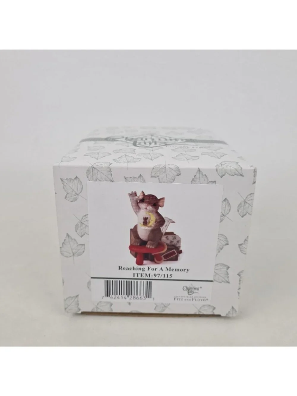 Charming Tails Fitz And Floyd Reaching For A Memory & Mini Curio Cabinet Set
